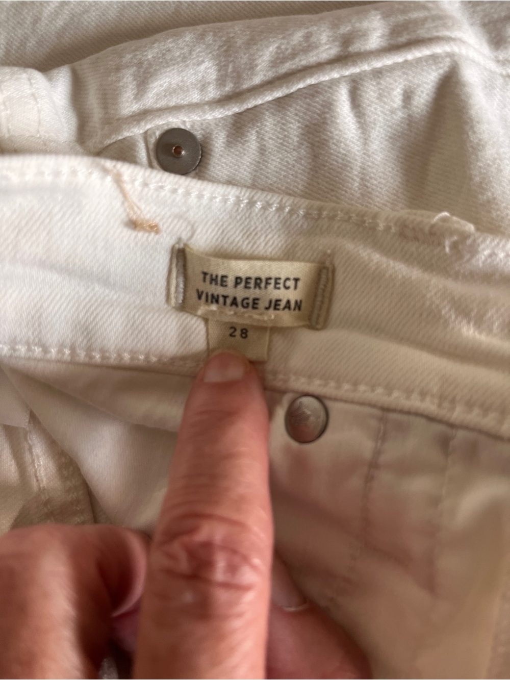 Madewell White Raw-Hem Wide Leg Jeans - Picture 4 of 5